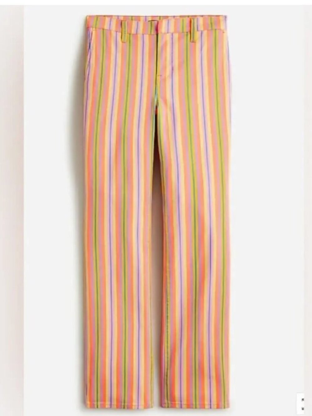 J. Crew Re-Imagined Eco Slim Demi-Boot Chino Pant Multicolor Vertical Stripe 29 - Picture 2 of 14